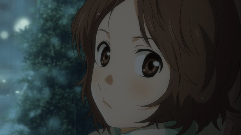 Sawabe, Tsubaki from Your Lie In April looks toward the audience.